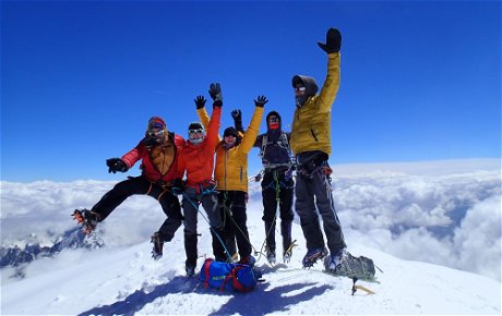 On the summit of Mont Blanc
