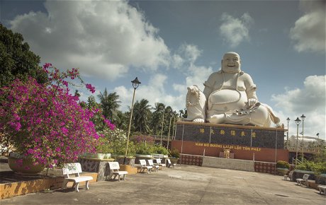 Vinh Trang Pagoda, the Happy Buddha