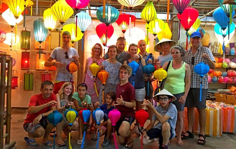 Successful lantern making in Hoi An