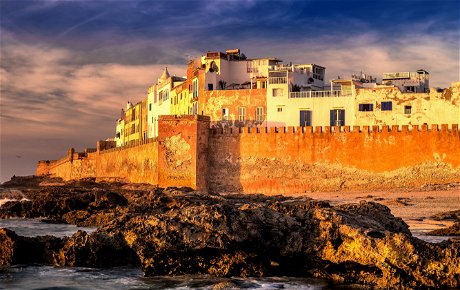 The magnificent sweeping walls of Essaouira
