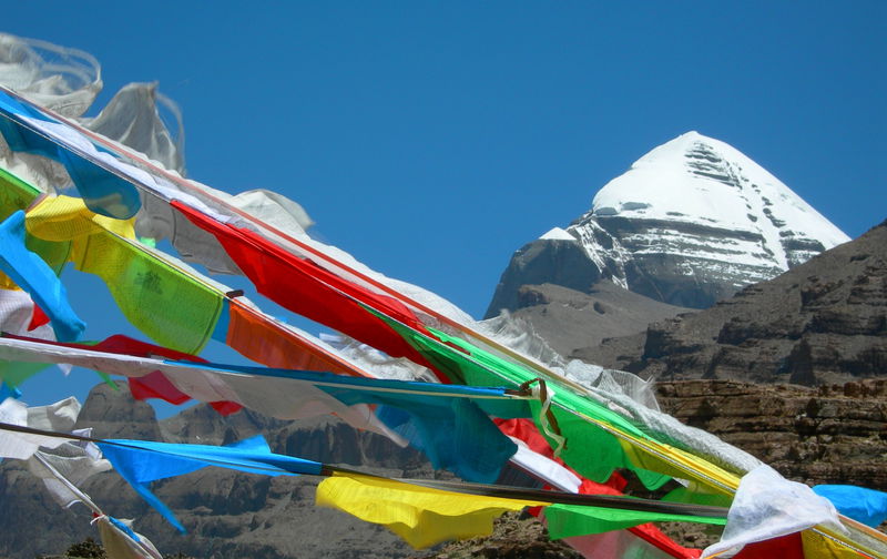 Prayer flags and Kailash