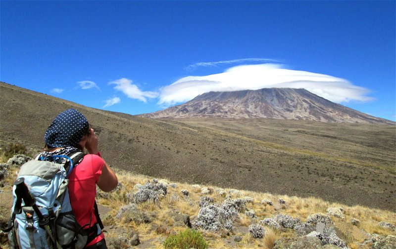 Stunning lenticular clouds on Kilimanjaro