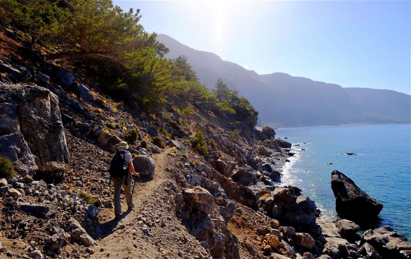 Beautiful coastal paths along southern Crete